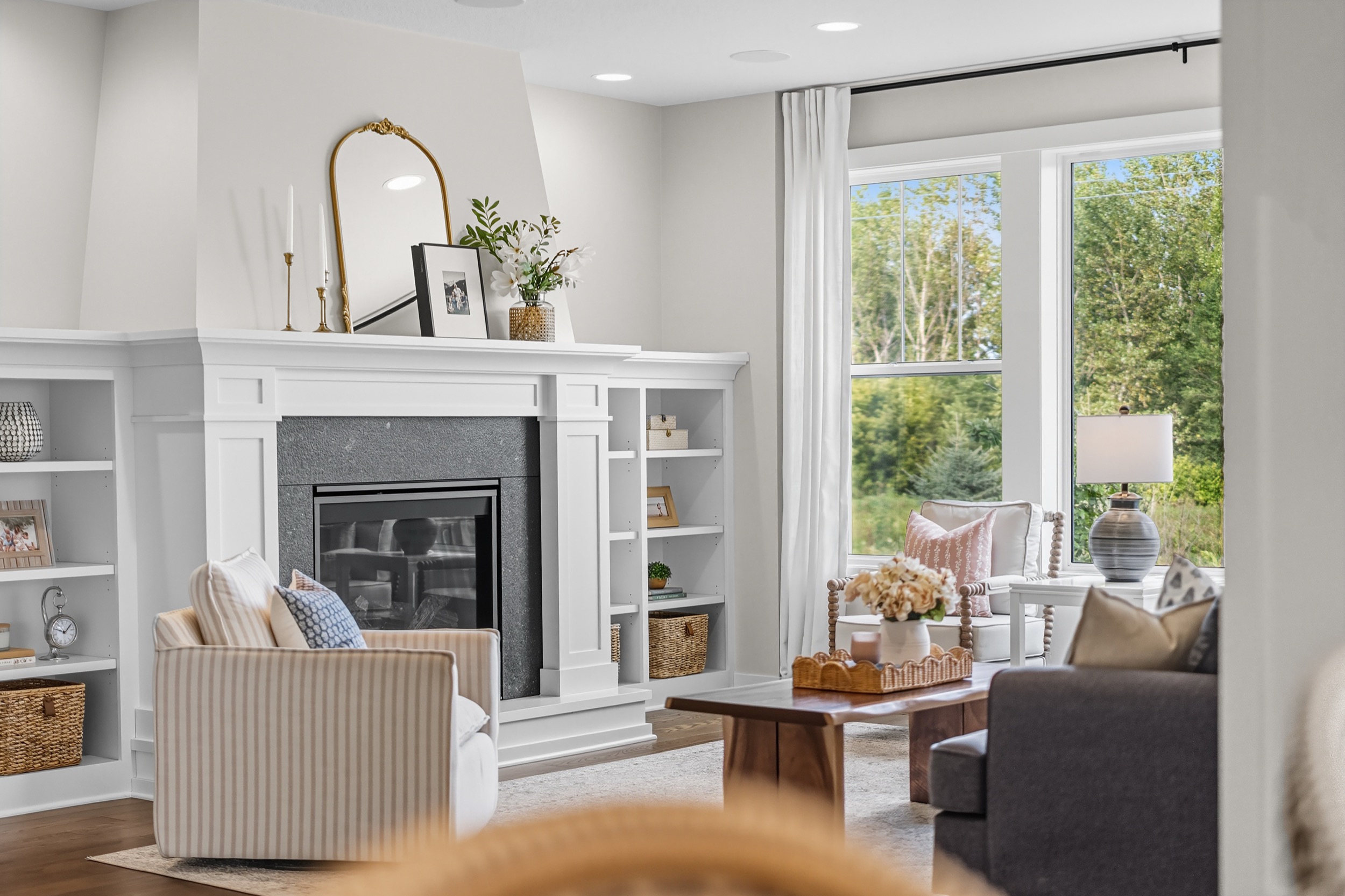 Bright living room interior showcasing home layout and design details.