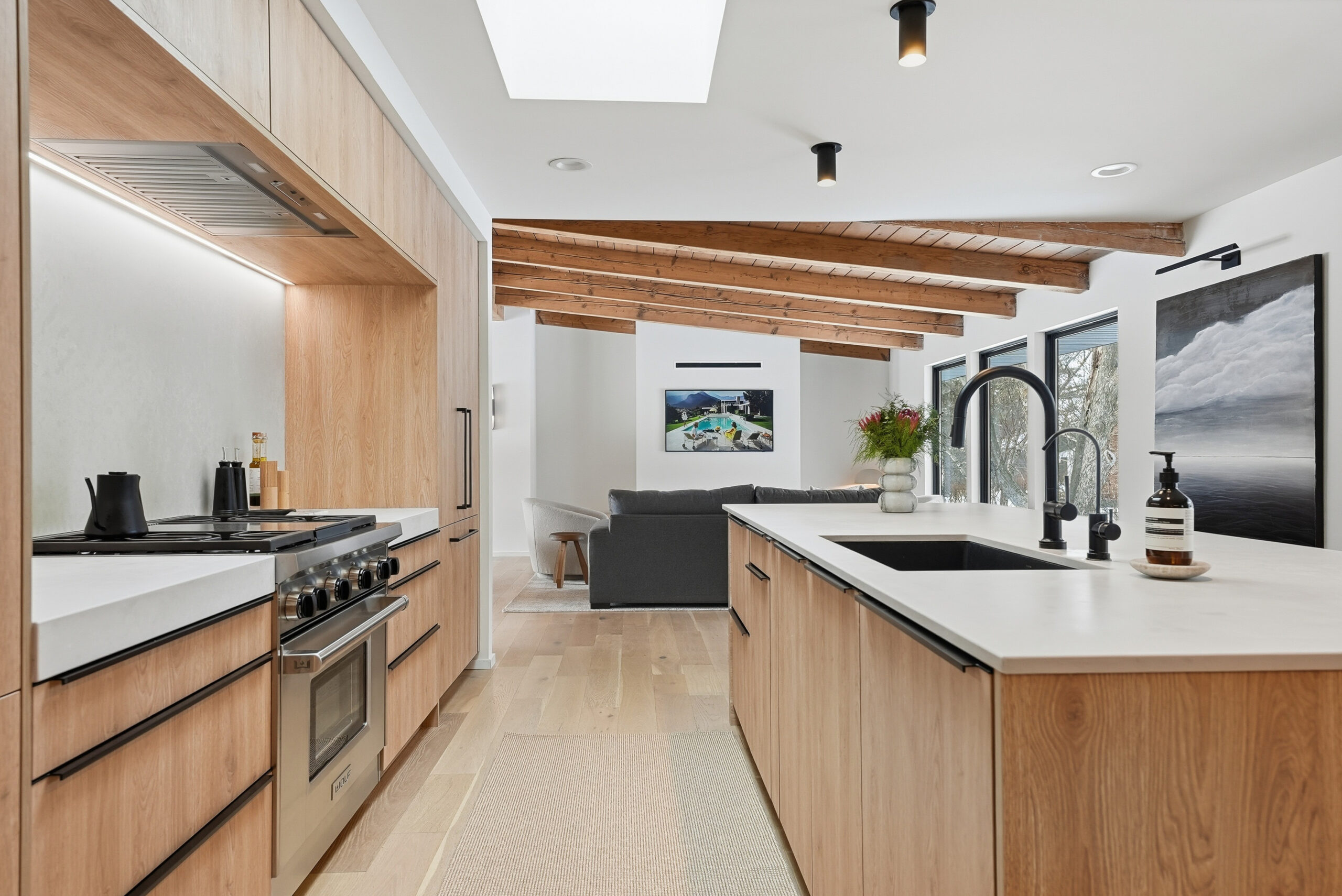 Modern kitchen interior showcasing photography and high-quality media for personal branding.