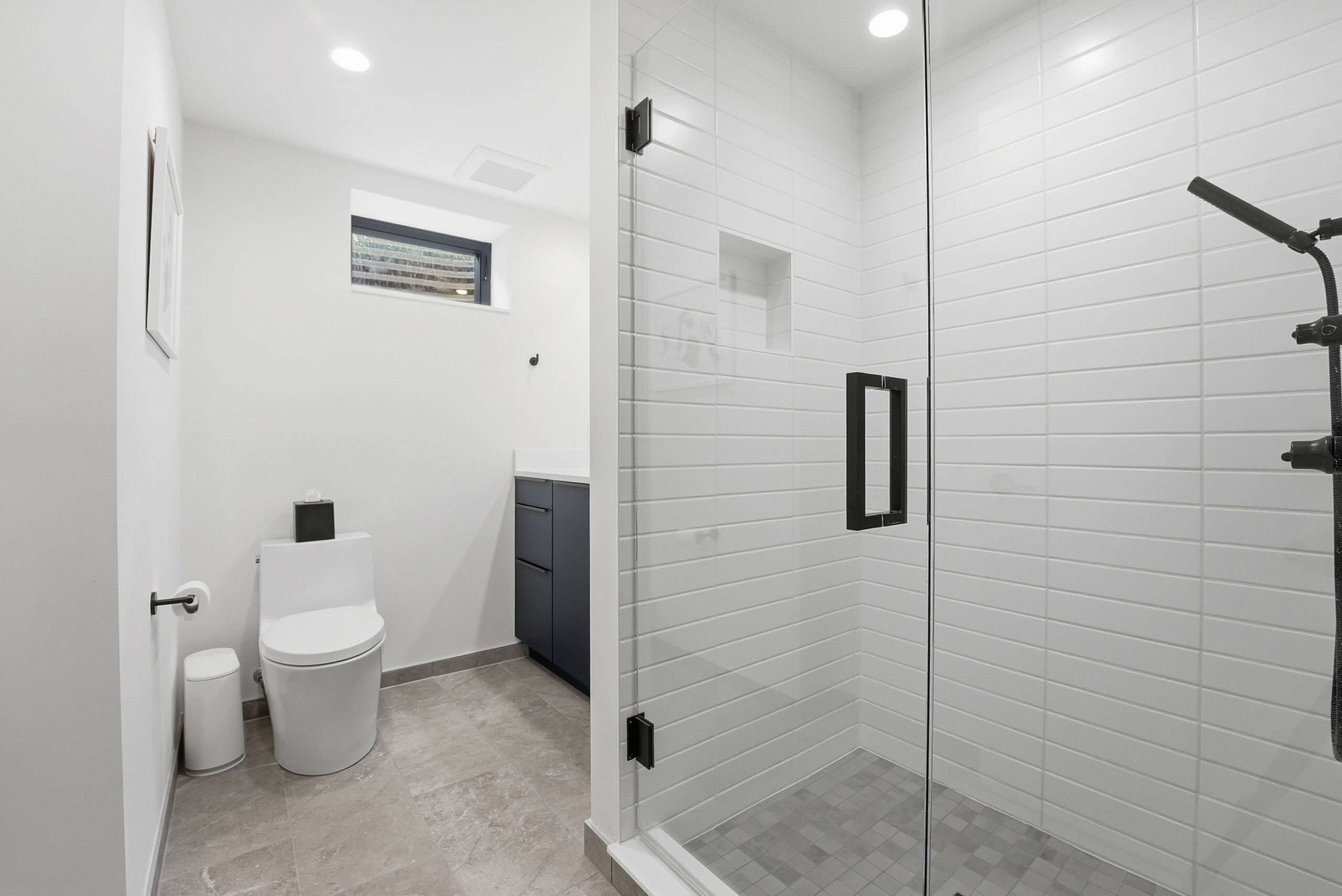 Modern bathroom interior showcasing photography and videography services.