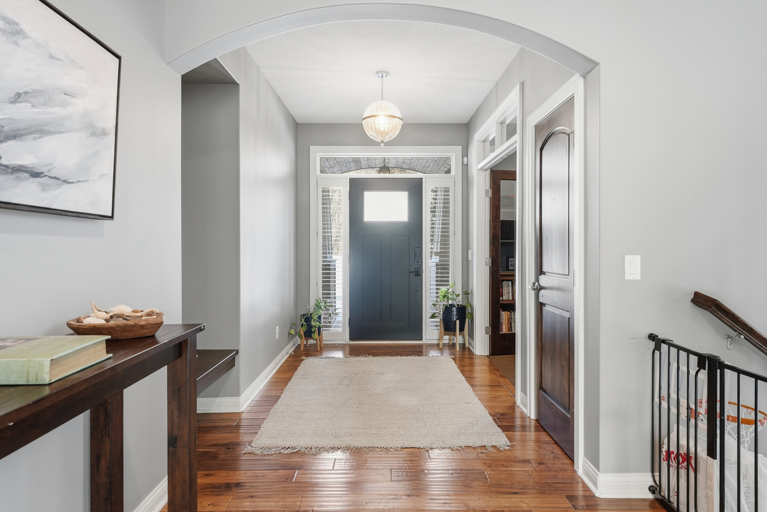Interior hallway and entryway showcasing real estate photography and design.