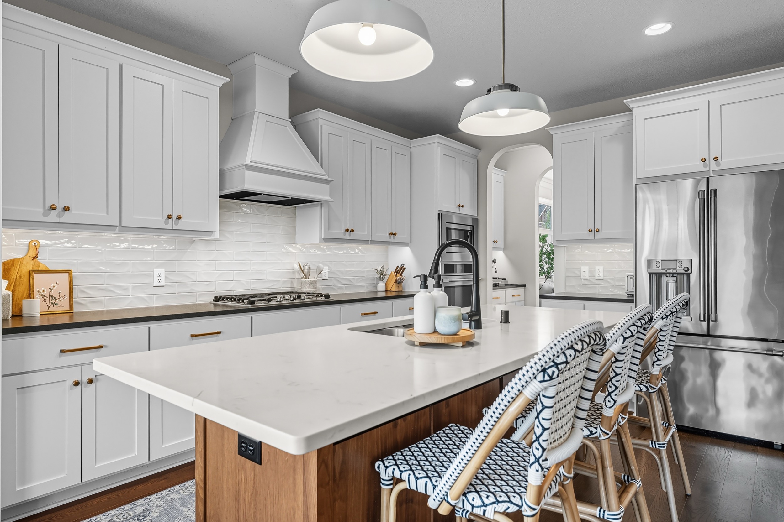 Modern kitchen interior showcasing real estate photography and videography services