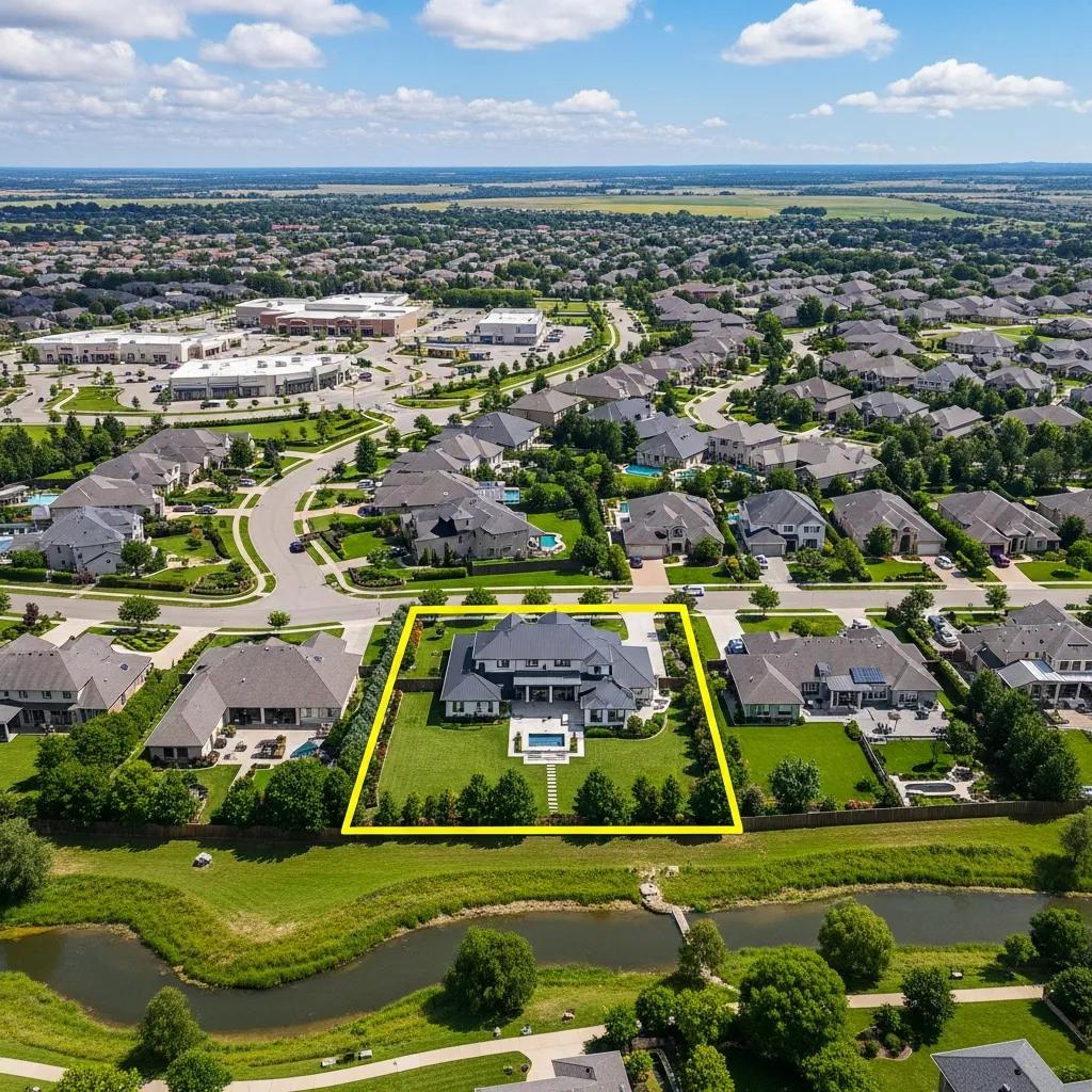 Aerial view of a residential property showcasing drone photography benefits for real estate in Wazyata, MN.